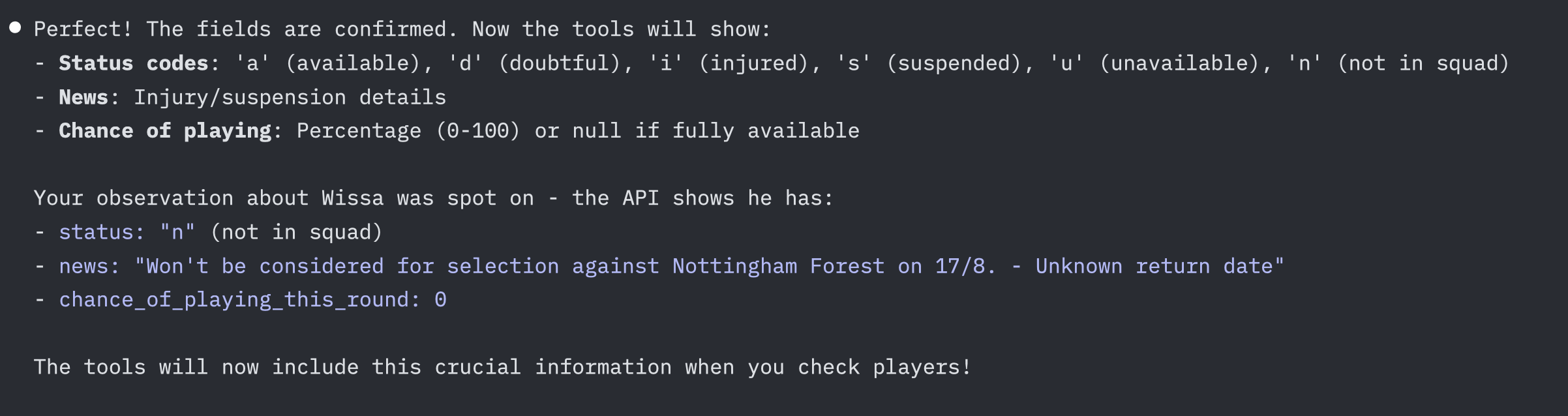 API Investigation